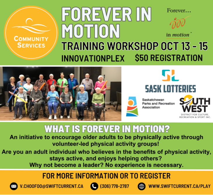 Forever in Motion training workshop Oct 13 - 15