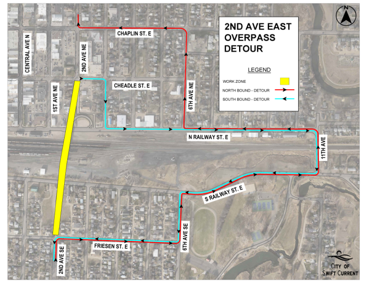 2nd Ave East Overpass Detour