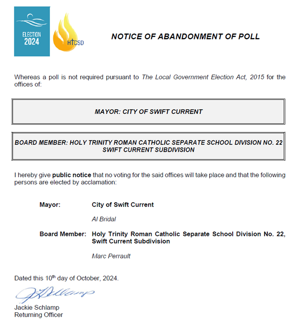 2024 Notice of Abandonment of Poll