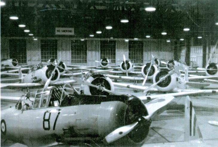 inside hangar airport