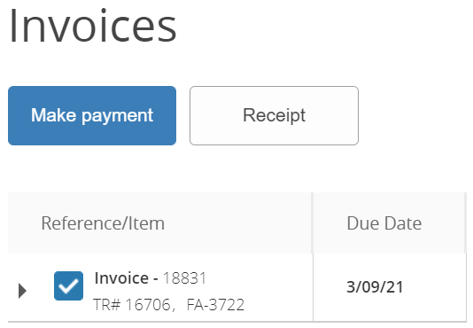 Select Invoice